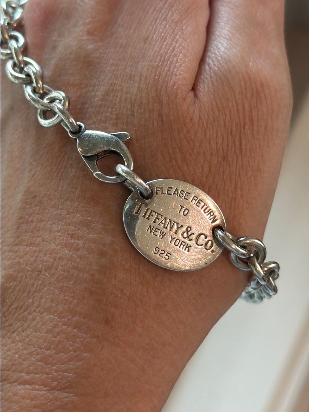 Tiffany & Co. Sterling Silver Return to Tiffany Charm Bracelet - Silver